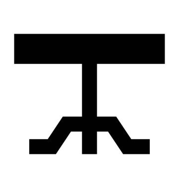  Yuvarlak masa vektör simgesi 