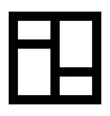  Pencere kanatlı pencereler için vektör simgesi 