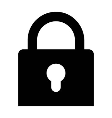  asma kilit vektör simgesi