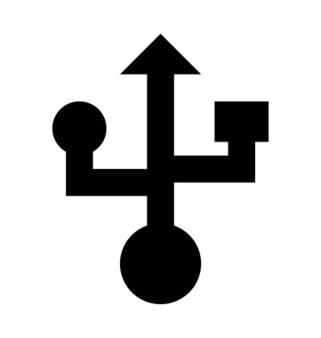  usb işaret vektör simgesi