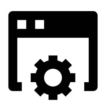  Web sayfanızın ayarlarını vektör simgesi