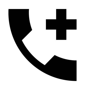  Hastane yardım hattı vektör simgesi