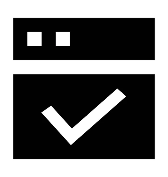 Webseite verifiziertes Vektorsymbol — Stockvektor