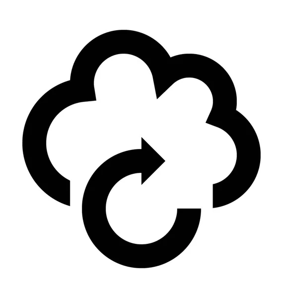 Cloud Refresh Vector Icon — Stock Vector