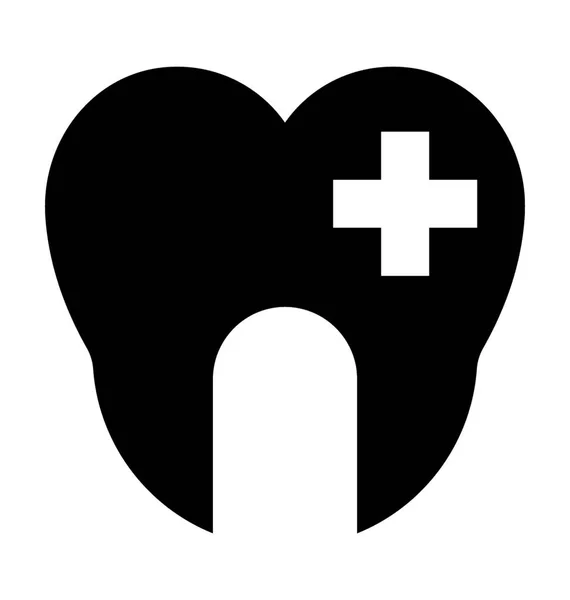 Векторная икона зубной клиники — стоковый вектор