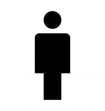  Erkek siluet Avatar vektör simgesi