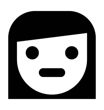  Kız avatar vektör simgesi