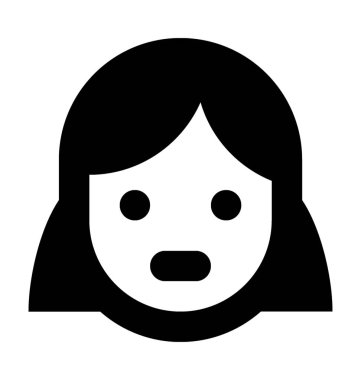  Kız öğrenci vektör simgesi