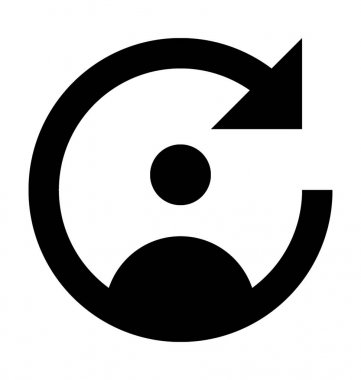  Yeniden kullanıcı vektör simgesi