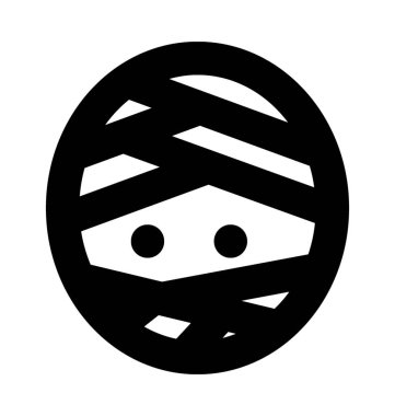  Mumya yüz vektör simgesi