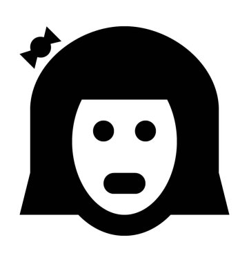  Küçük kız vektör simgesi