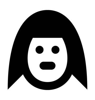  Kız avatar vektör simgesi