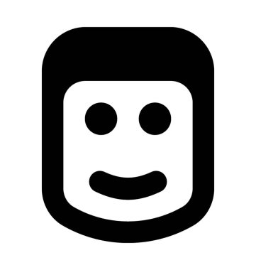  Çizgi film yüz vektör simgesi