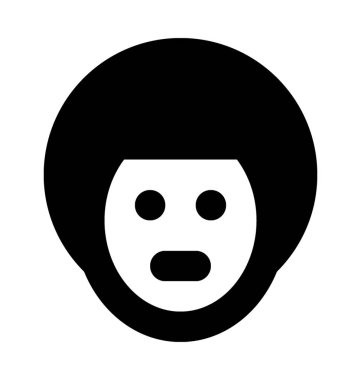  Çizgi film yüz vektör simgesi