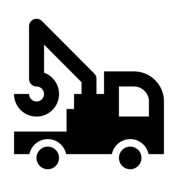  Çekici kamyon vektör simgesi 