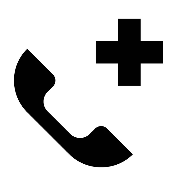 Sjukhuset hjälptelefon vektor Icon — Stock vektor