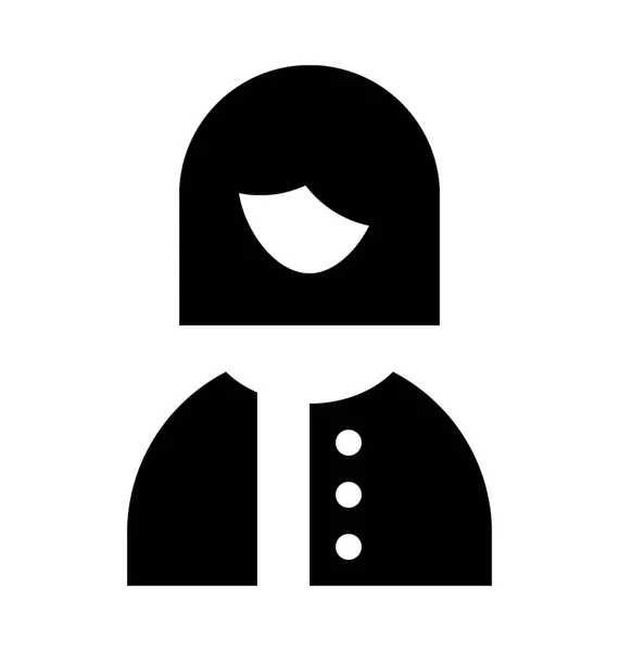 Ícone do vetor avatar menina —  Vetores de Stock