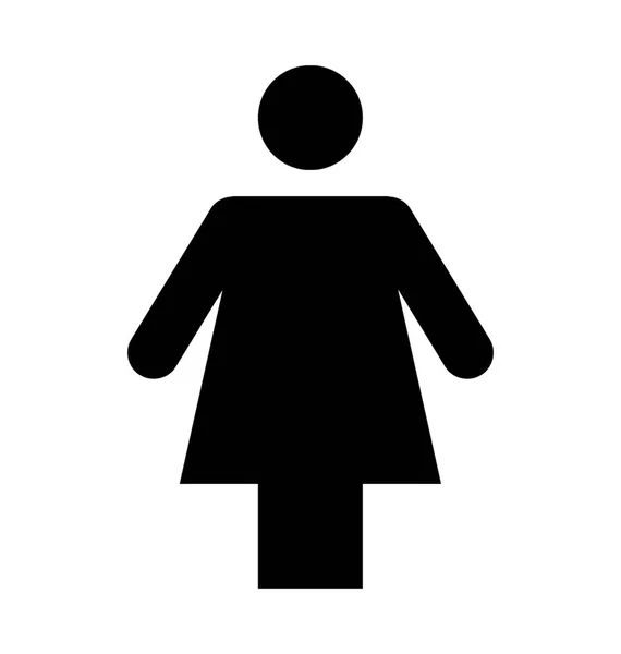 Icône vectorielle silhouette féminine — Image vectorielle