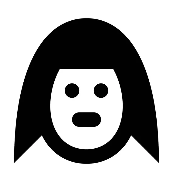 Girl Avatar Vector Icon — Stock Vector