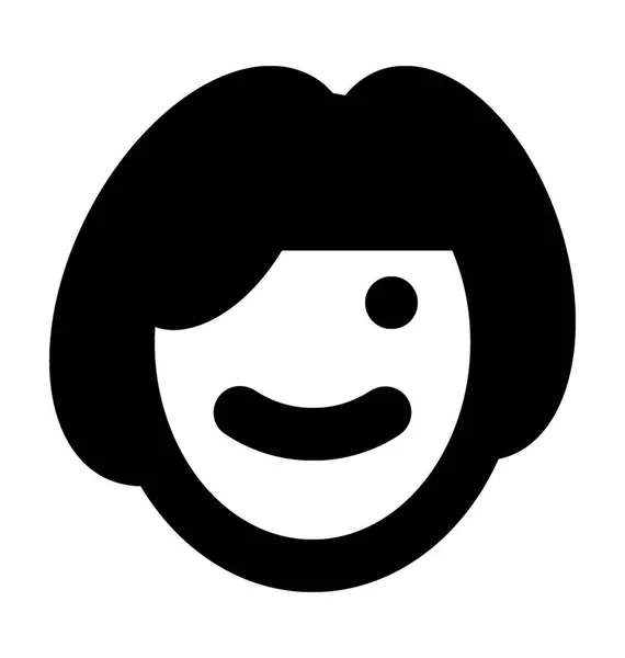 Щаслива дівчина Векторна ікона — стоковий вектор