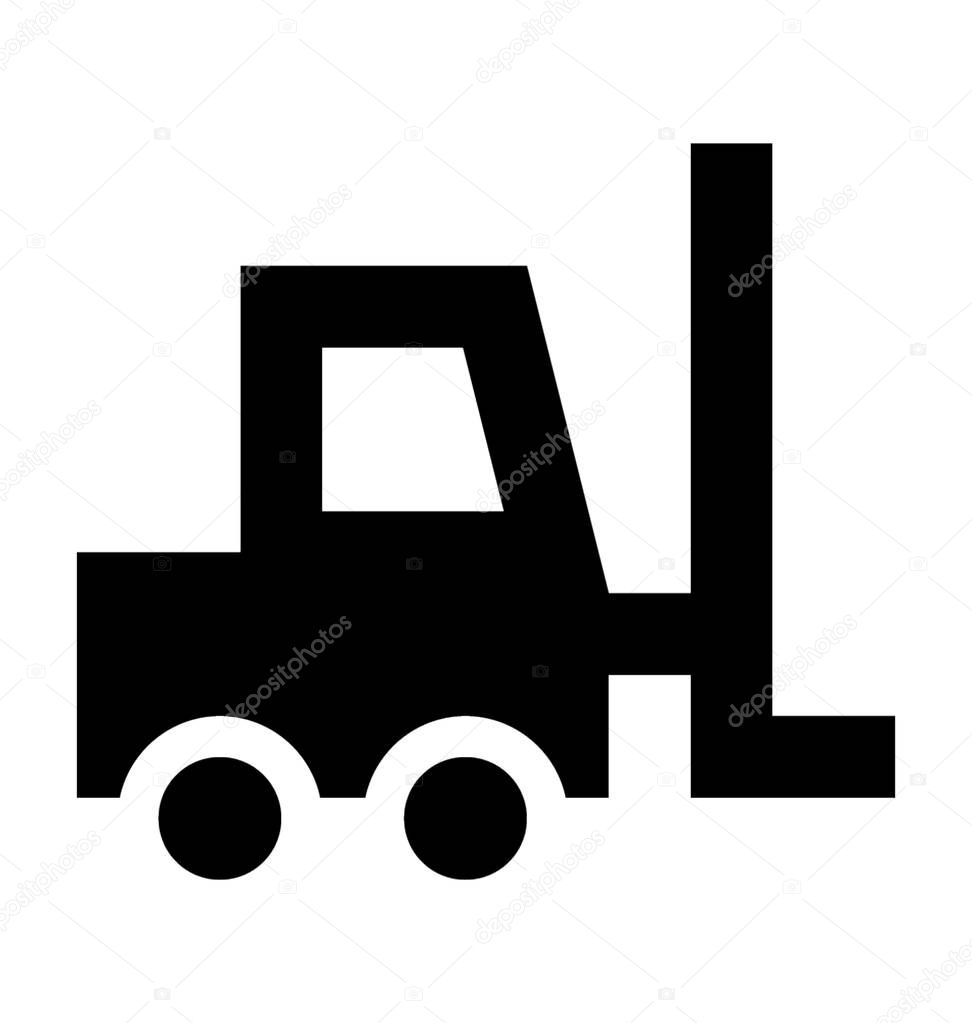  Forklift Truck Vector Icon 