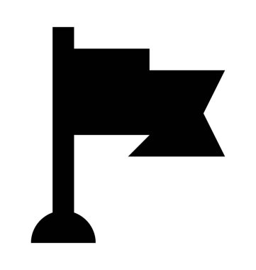  Çırpınan bayrak vektör simgesi 