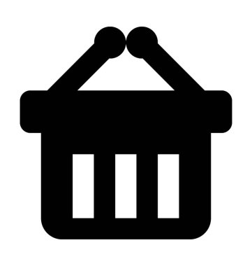  Alışveriş sepeti vektör simgesi 