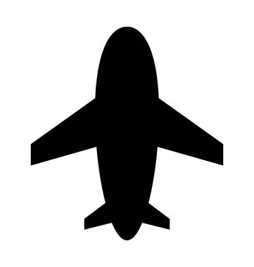  Uçak vektör simgesi 