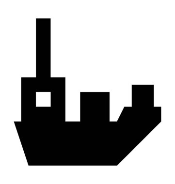  Kargo gemisi vektör simgesi 