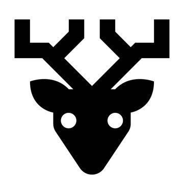  Ren geyiği vektör simgesi