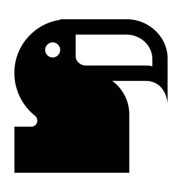  Ak balıkçıl kuş vektör simgesi