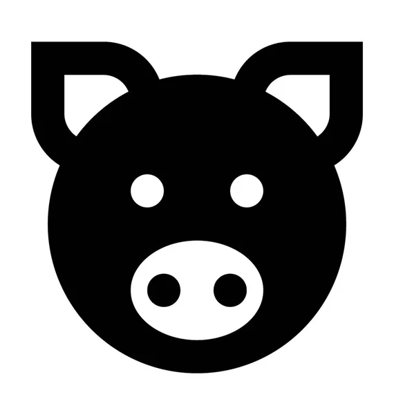 Pig Vector Icon — Stock Vector