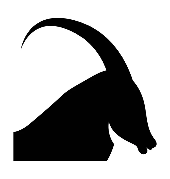 Icona vettoriale della capra di montagna — Vettoriale Stock