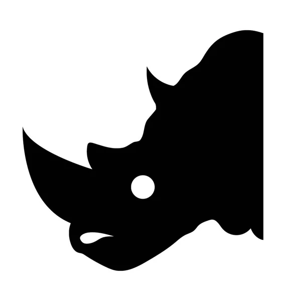 Icono vector rinoceronte — Vector de stock