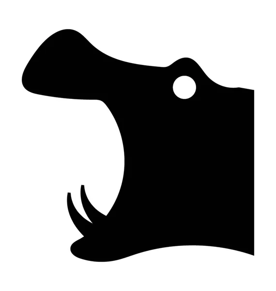 Ícone vetorial do hipopótamo —  Vetores de Stock