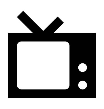  Vintage Tv vektör simgesi