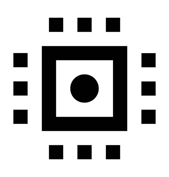 Procesador chip Vector icono — Vector de stock