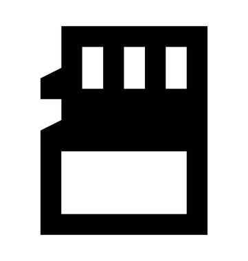  hafıza kartı vektör simgesi