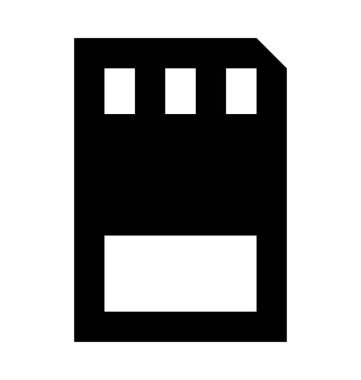  hafıza kartı vektör simgesi