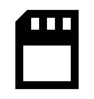  hafıza kartı vektör simgesi