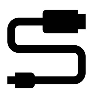  USB kablo vektör simgesi