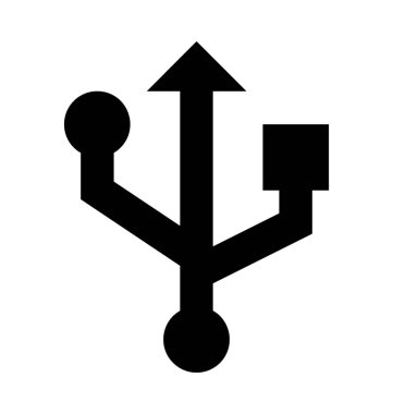  usb işaret vektör simgesi