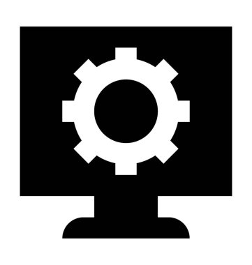  Monitör ayarları vektör simgesi