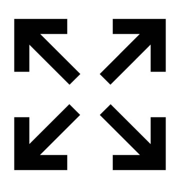  Ekran vektör simgesini genişletin