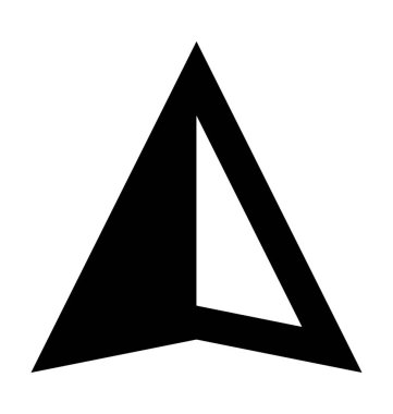  Navigasyon ok vektör simgesi