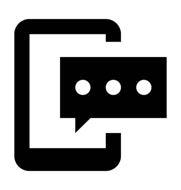  mobil sohbet vektör simgesi