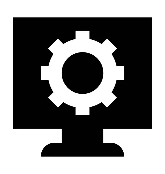 Paramètres du moniteur Icône vectorielle — Image vectorielle