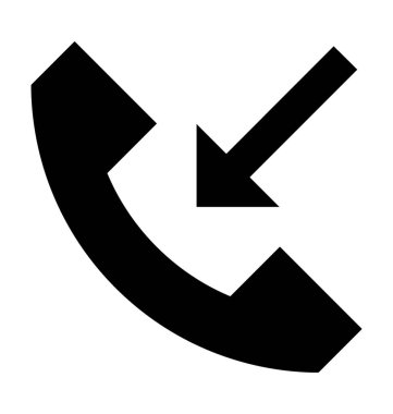  Gelen arama vektör simgesi