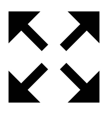  Ekran vektör simgesini genişletin