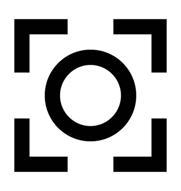  Odak aracı vektör simgesi